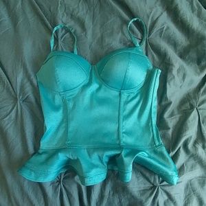 Turquoise corset top